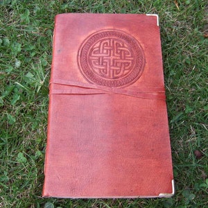 Hawanja Lederbuch mit Ornament, braun Bild 1