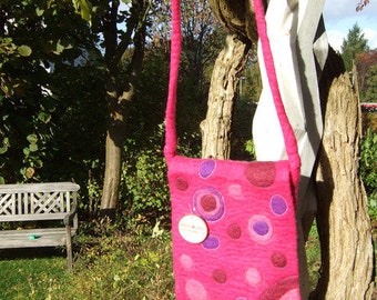 Hawanja Felt bag pink bubbles