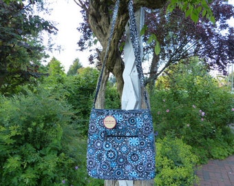 Hawanja Schulterbag gris à motifs