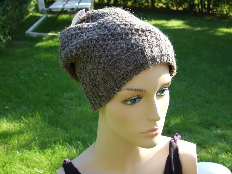 Hawanja chapeau de laine Beanie brun naturel image 3