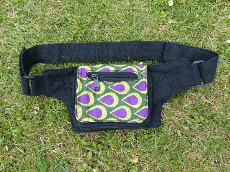 Hawanja kl. Cintura borsa nero/verde/viola immagine 1