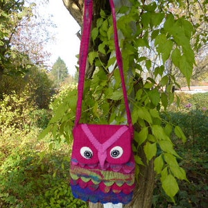 Hawanja Felt bag Owl Pink image 4