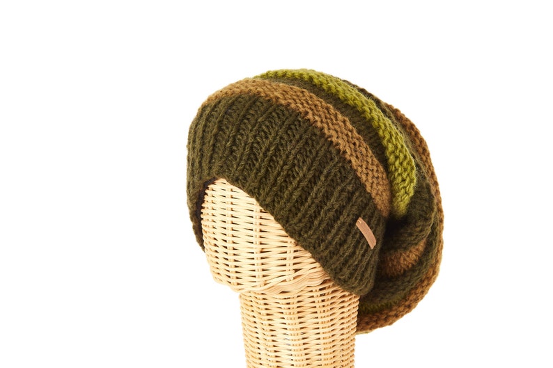 Hawanja bonnet en laine beanie vert image 1