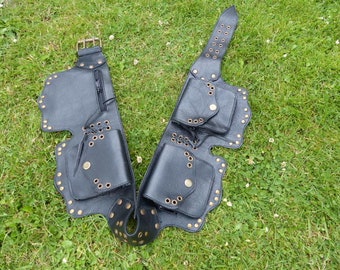 Hawanja leather belt bag black