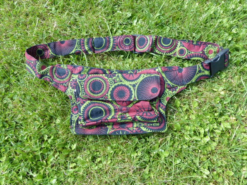 Hawanja sac de ceinture noir/rouge/vert image 1