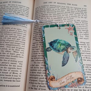 Bookmark  // Sea Turtle  // Oracle Card // Book Lover // Sea // Ocean // Sealife