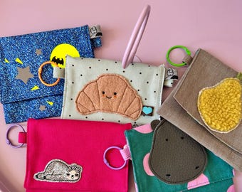 riñonera, cartera, escolar, niño de vacaciones, mini riñonera, riñonera de colección, cambio, chucherías, artículo único, aplique