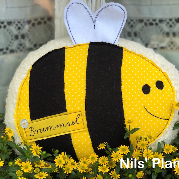 Cuddly toy pillow "WILD HUMMEL" baby pillow with name children's pillow cuddly pillow girl boy color choice gift birth baptism soft