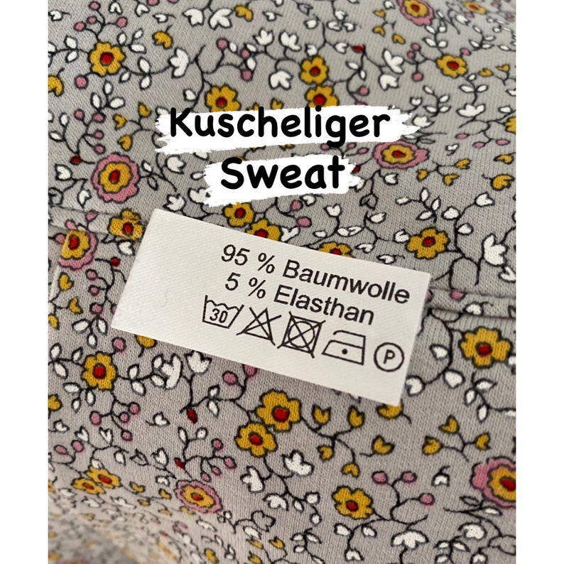 Kuscheltierkissen PRINZESSIN HIPPO Nilpferd kuscheln Bio-Plüsch Name personalisierbar Sweat geblümt Baby Mädchen rosa gelb Krone Glitzer Bild 6