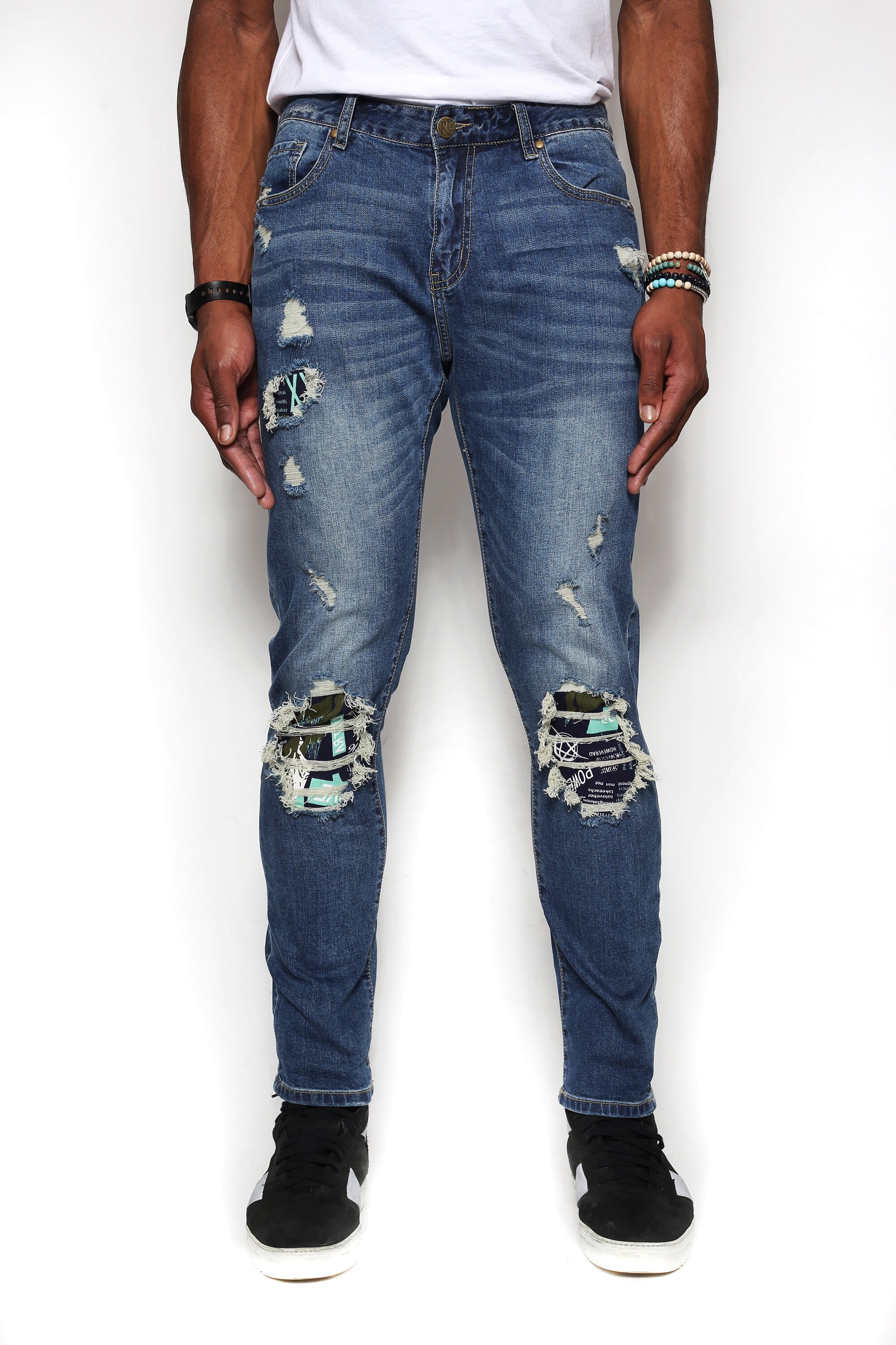 extra distressed jeans