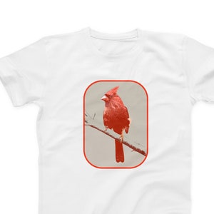 Cardinal Bird Shirt : Adult - Youth - Toddler Printed Shirt S040
