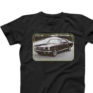 1960s Vintage Car Mustang FAN ART 1965 coupe : Adult - Youth - Toddler Printed Shirt F381