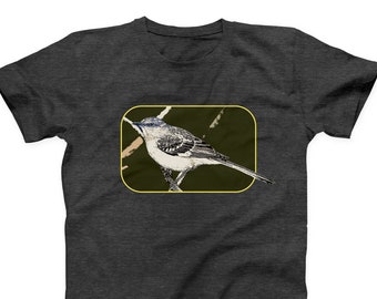 Camisa de pájaro ruiseñor: Adulto - Joven - Camisa estampada para niños pequeños S074