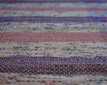Purple and Pink Striped Rug