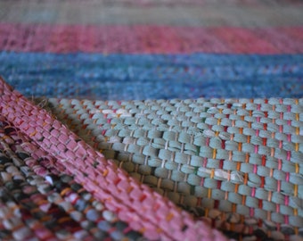 Blue, Pink, and Green Accent Rug
