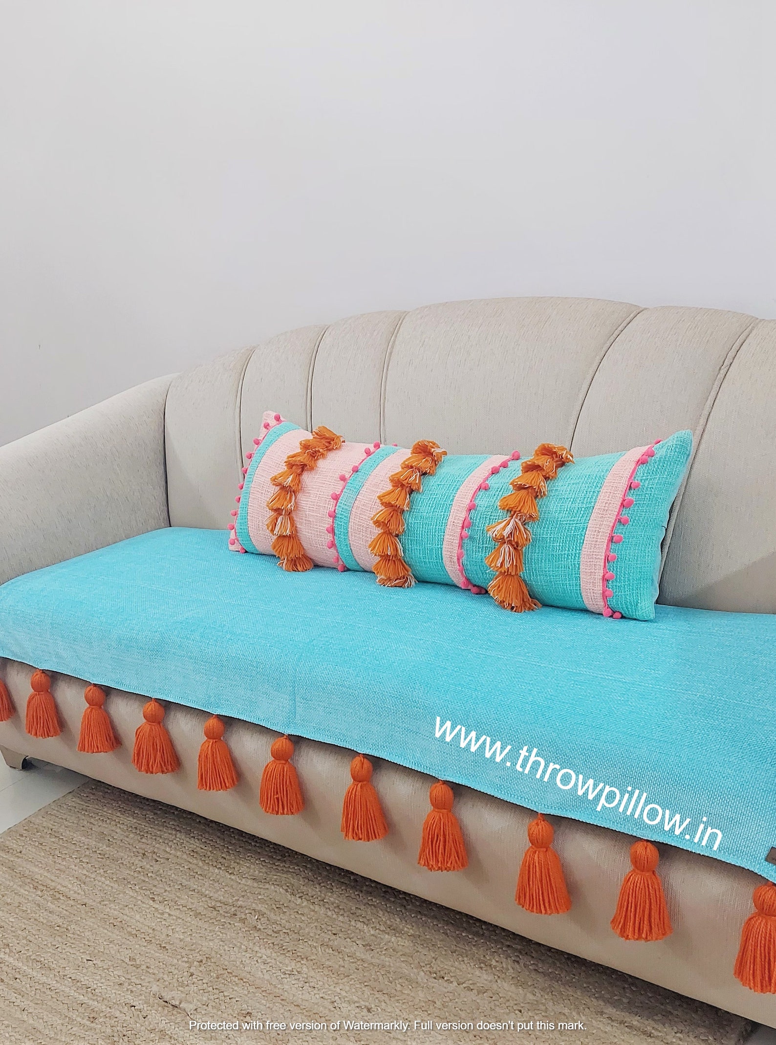 Kivik 3 Seat Sofa Cover With Tassels Custom Made Covers to Etsy