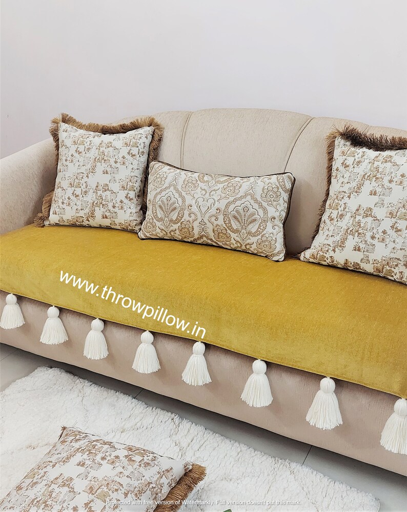 Kivik 3 Seat Sofa Cover With Tassels Custom Made Covers to Etsy