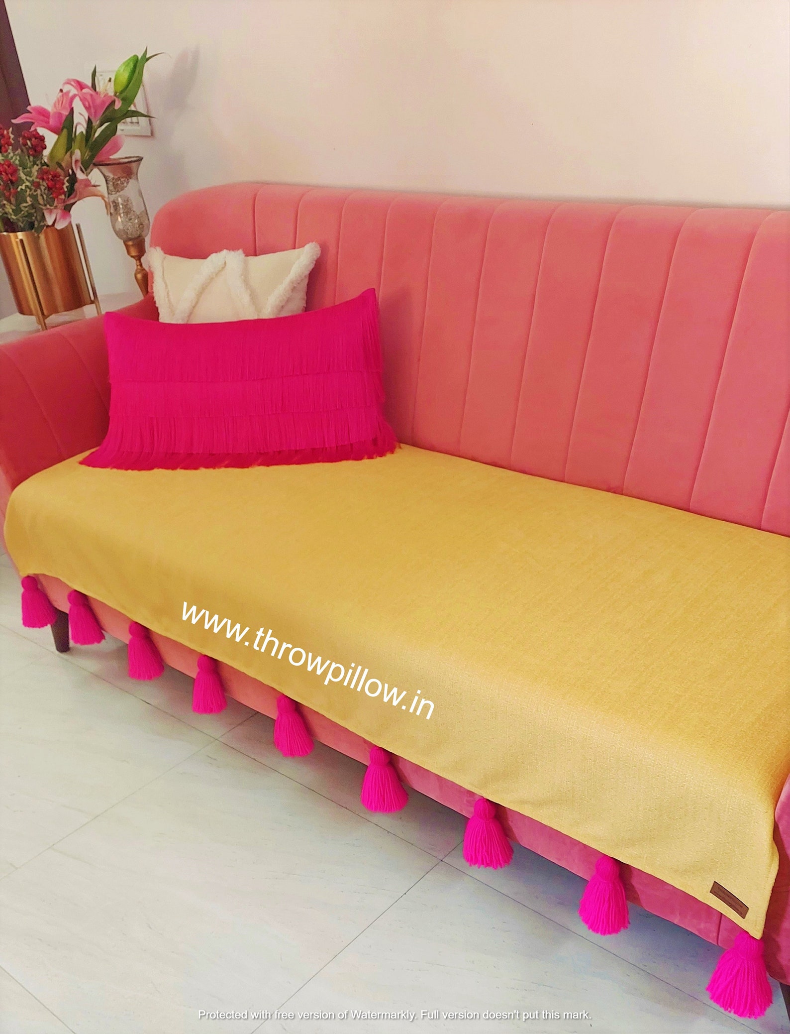 Kivik 3 Seat Sofa Cover With Tassels Custom Made Covers to Etsy