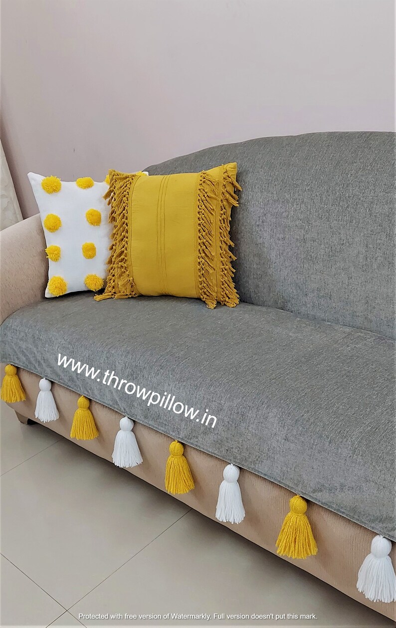 Kivik 3 Seat Sofa Cover With Tassels Custom Made Covers to Etsy