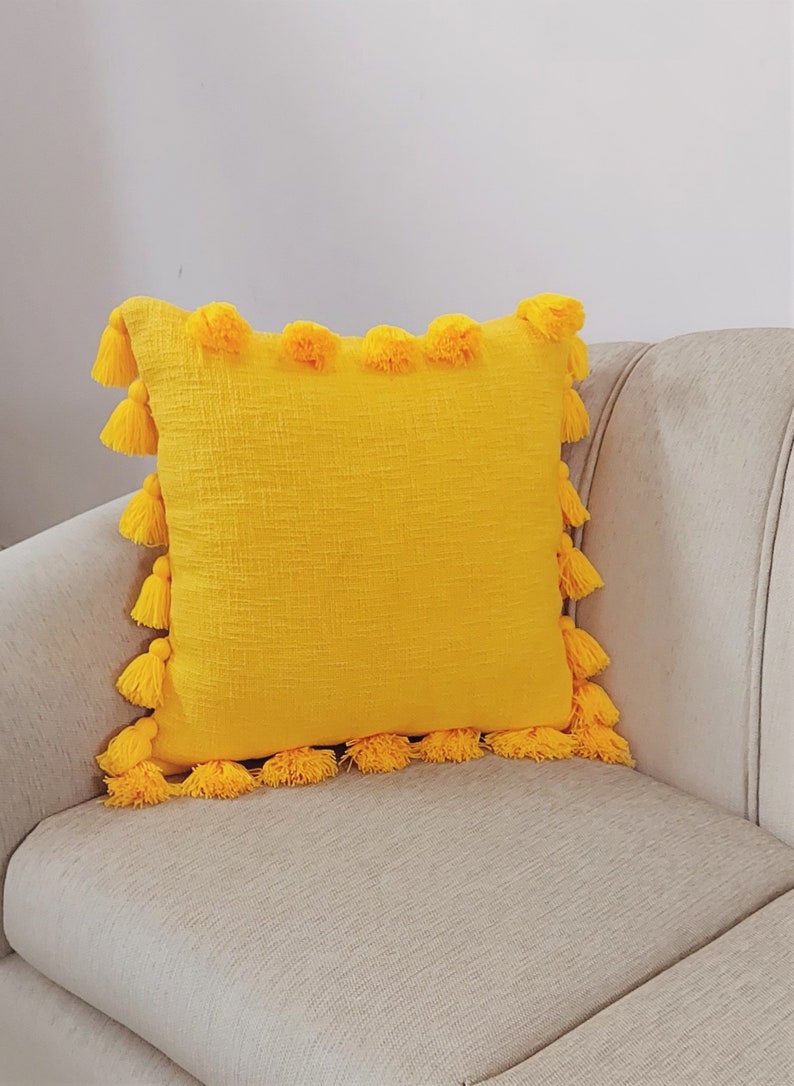 Mustard Autumn Décor Textured Cushion Cover/ Mustard Throwpillow / Autumn Fall Pillows/ Orange Fall Decor Free Shipping