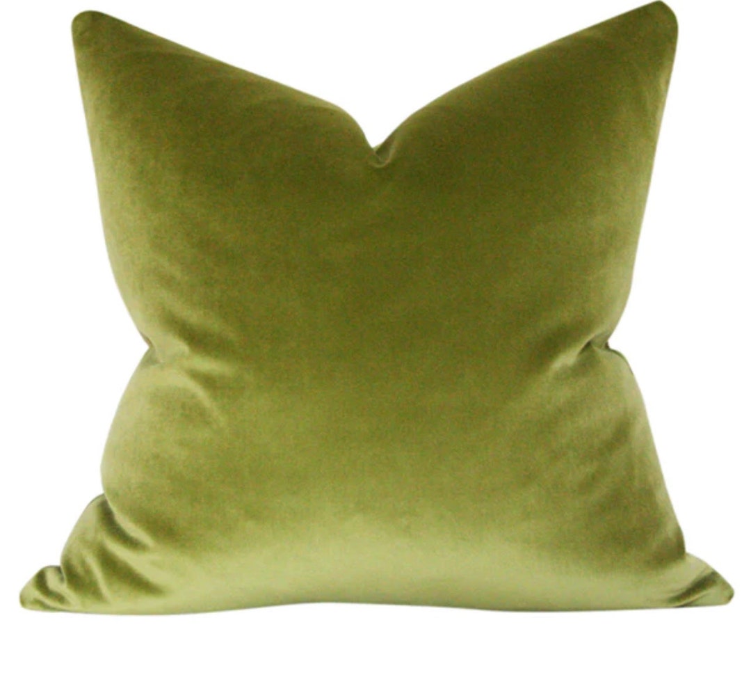 Solid Olive Green Velvet Cushion Cover Etsy — free download
