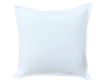 Ensemble de taies d'oreiller carrées européennes, taie d'oreiller, taies d'oreiller européennes 26 x 26 blancs, taies d'oreiller européennes, blanc uni