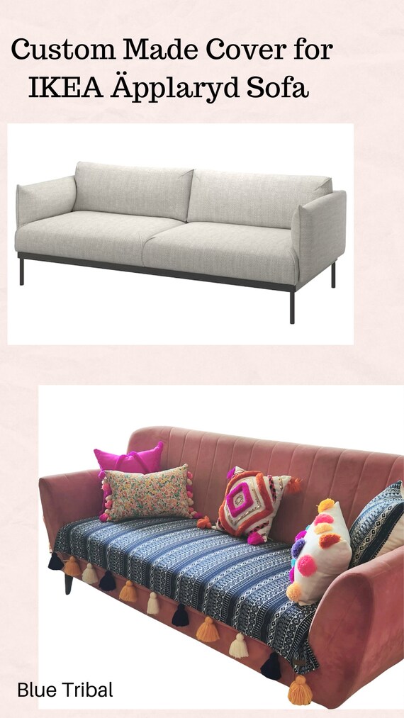 Aztec Print With Tassels Sofa Cover Custom Made to Fit Ikea Applaryd Sofa Custom Made Free Shipping 1 2 3 Seater and Chaise Longue Etsy Canada