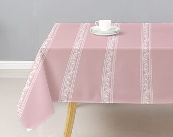 Custom Made Bird Trail Printed Dining Table Cover/ Water Resistant Table Cover/ Thick Fabric Table Cover/ Printed Table Cloth Table Cover