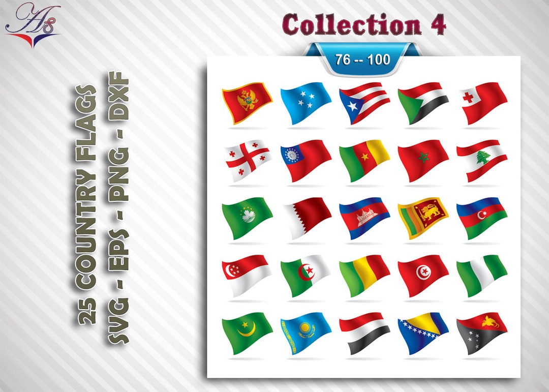 High Quality Flags Country Flags Svg Flags Svg Waving Etsy