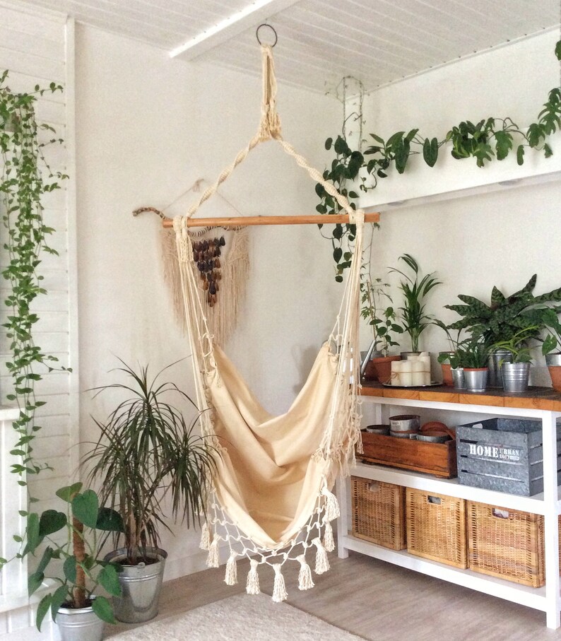 Hamaca silla hamacas hamaca Boho silla colgante mecedora Etsy