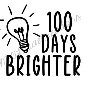 100 days brighter SVG file