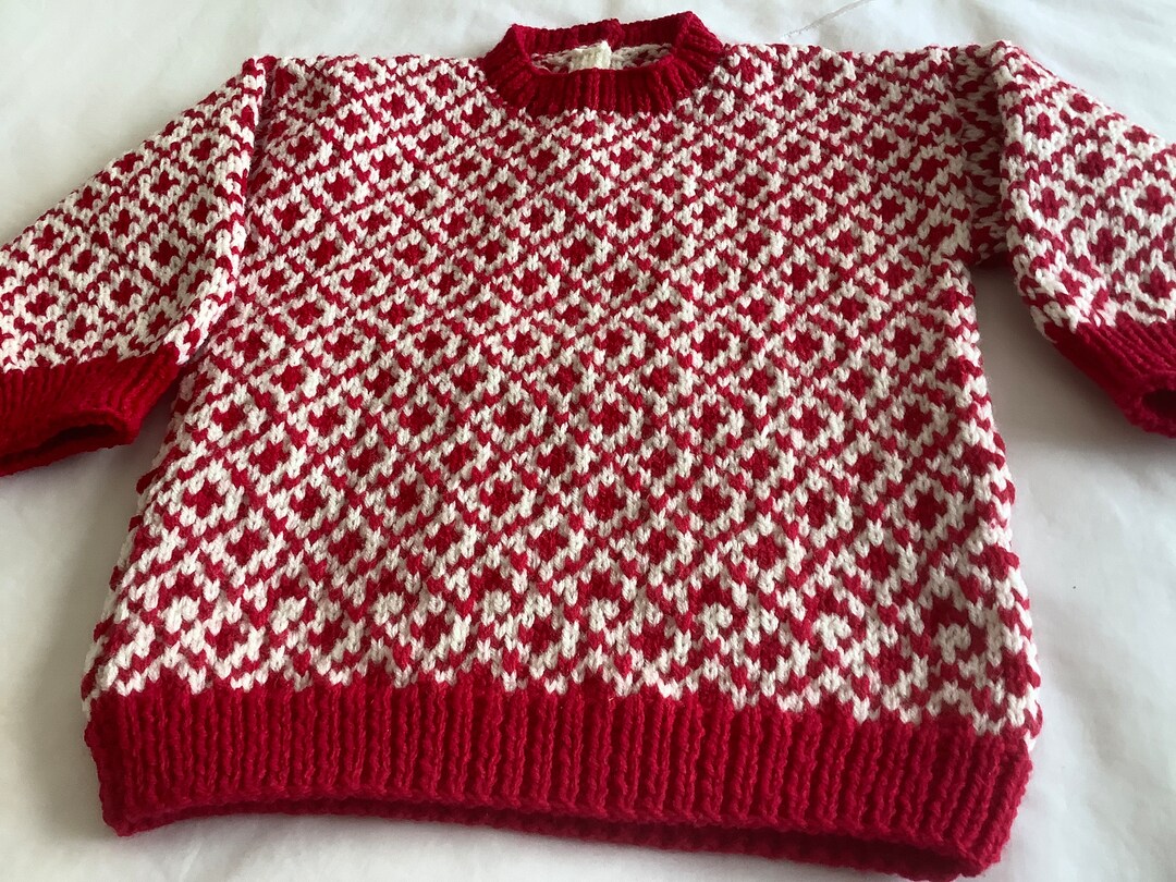 Wool Blend Knit Jumper with Nordic Fair Isle Design - Indigo Grape