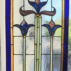 Art Nouveau glass picture