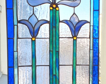 Art Nouveau glass picture