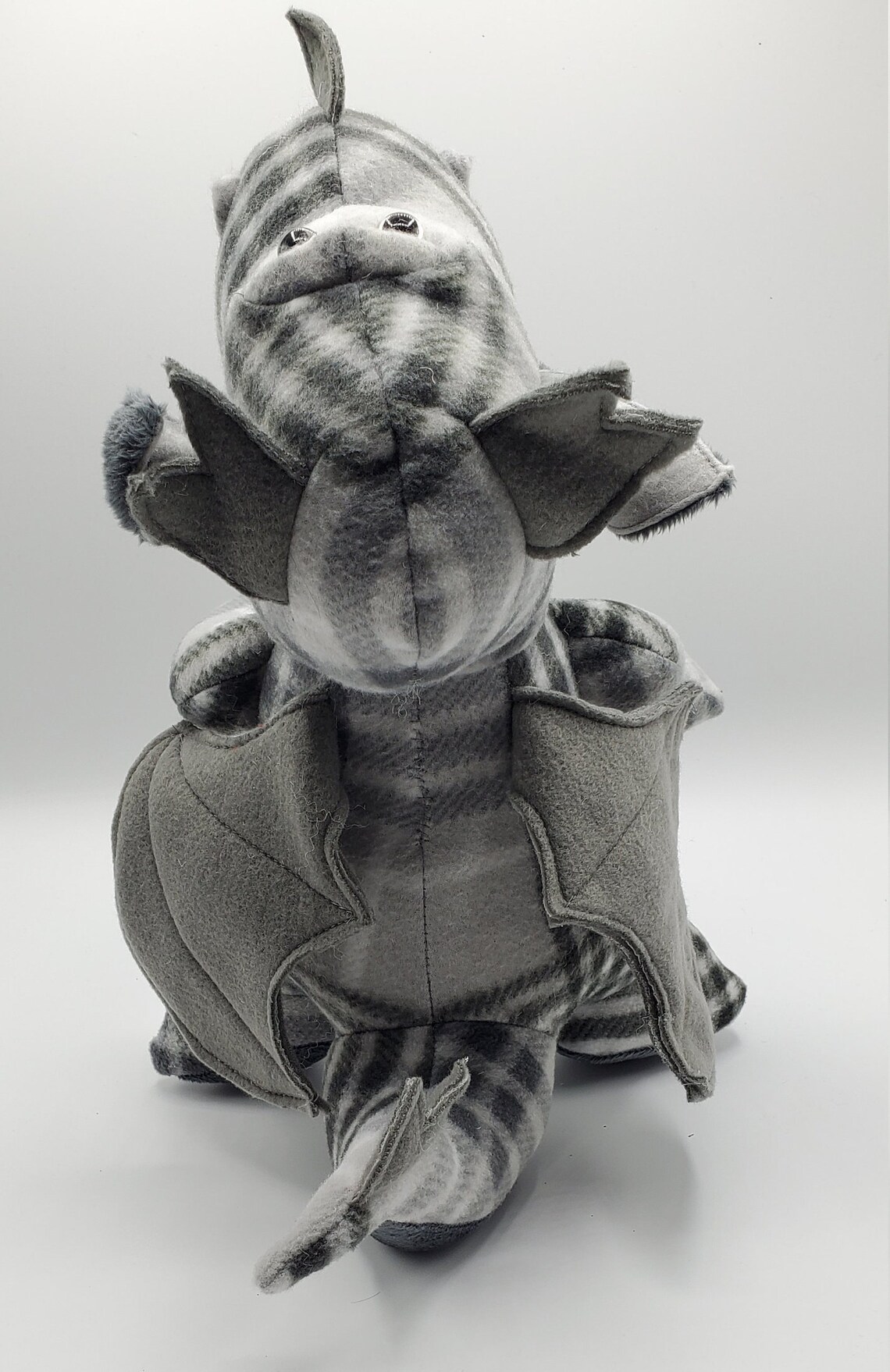 Edgar Gray Plaid Tall Dragon Plushy | Etsy