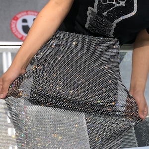 X Fabric Wider Version Stretchable Rhinestone Fabric / X Fabric 