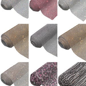 3mm Hotfix Aluminium Mesh / Silver Base / SS7.5 Strass