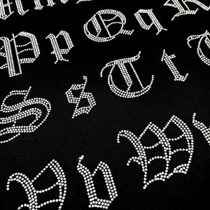 Capital Old English Hot-fix Letters image 2