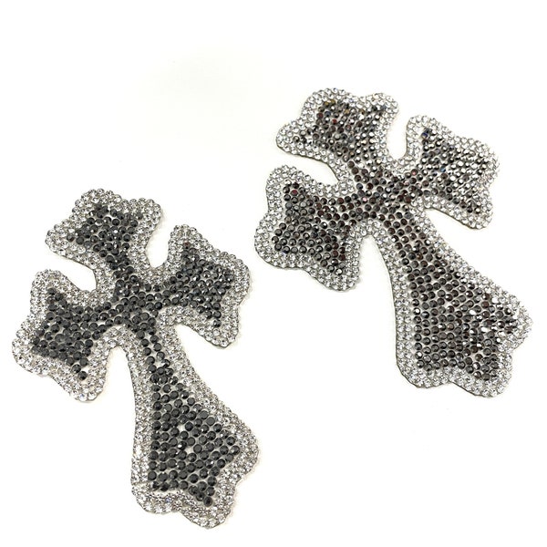 Écusson croix à repasser - Hotfix d'applique croix Crsystal DIY