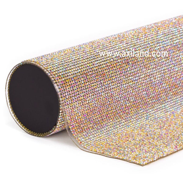 Maille de strass du correctif SS6/strass de verre en feuilles fer sur la taille SS6/2 mm 9 1/2 x 15 1/2 pouces feuille