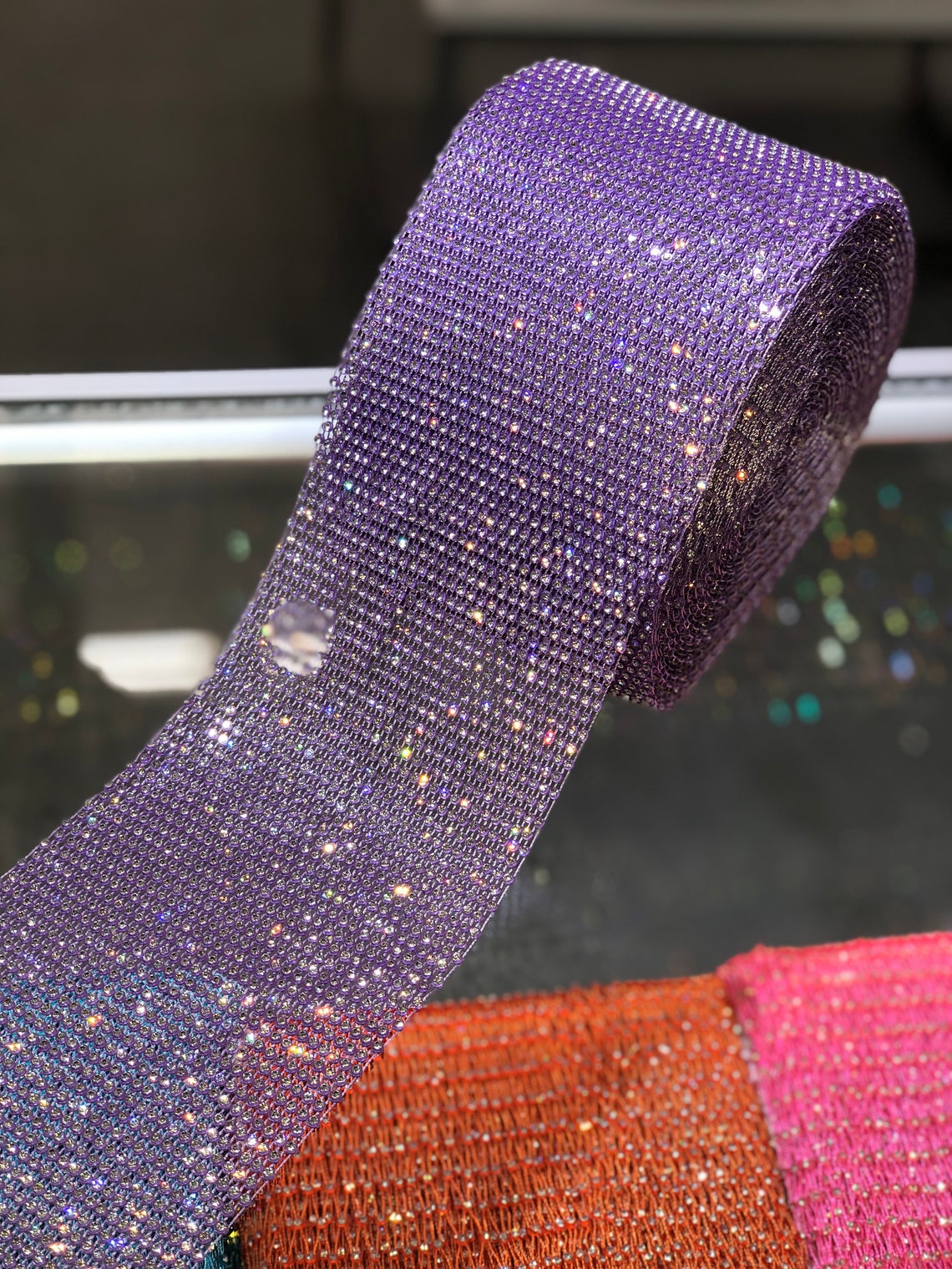 Stretchable Rhinestone Fabric I Crystal Mesh Fabric I Elastic Etsy