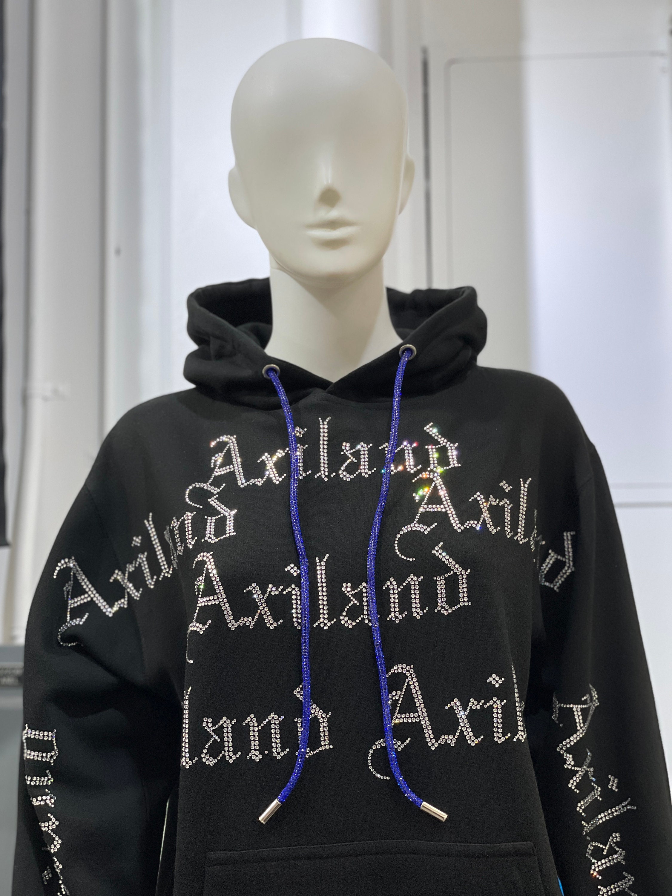 Hoodie with sales long strings
