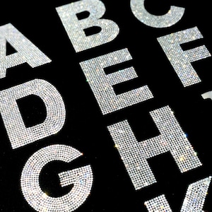 3 1/2" Exclusive Rhinestone Mesh Hot-fix Letters