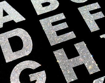 3 1/2&quot; Exclusive Rhinestone Mesh Hot-fix Letters