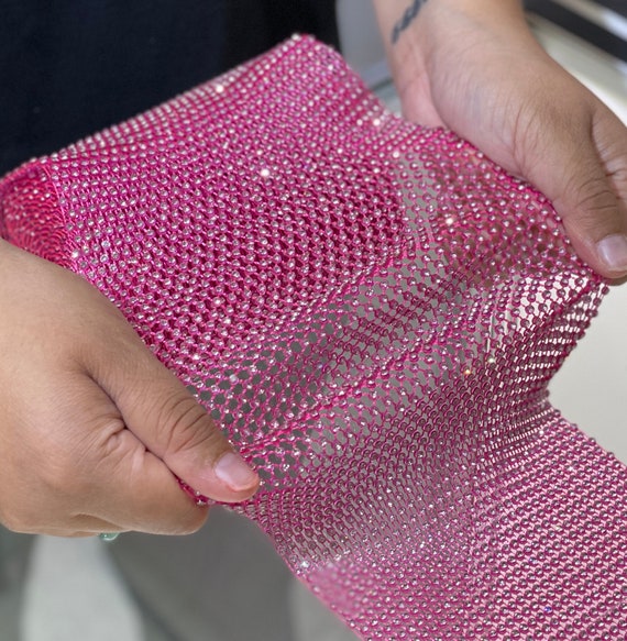 How To Machine Sew Rhinestone Stretch Mesh Fabric? : r/sewing