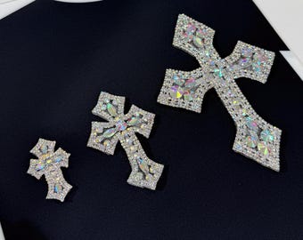 クリスタルグリーンのアイロン接着ラインストーンデザイン、キラキラ