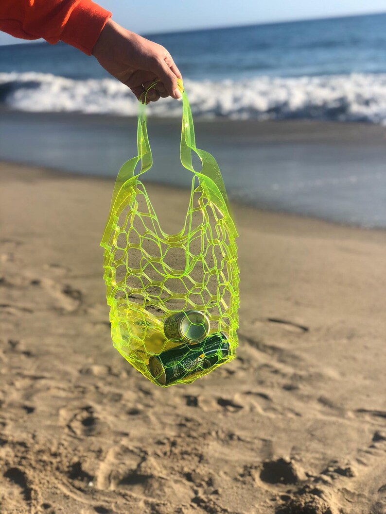 Beach Bag I Plastic beach Bag I Stylish Neon Bags I Etsy