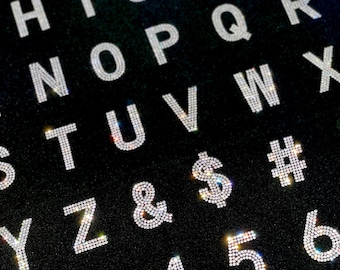 1 1/2&quot; Exclusive Rhinestone Mesh Hot-fix Letters