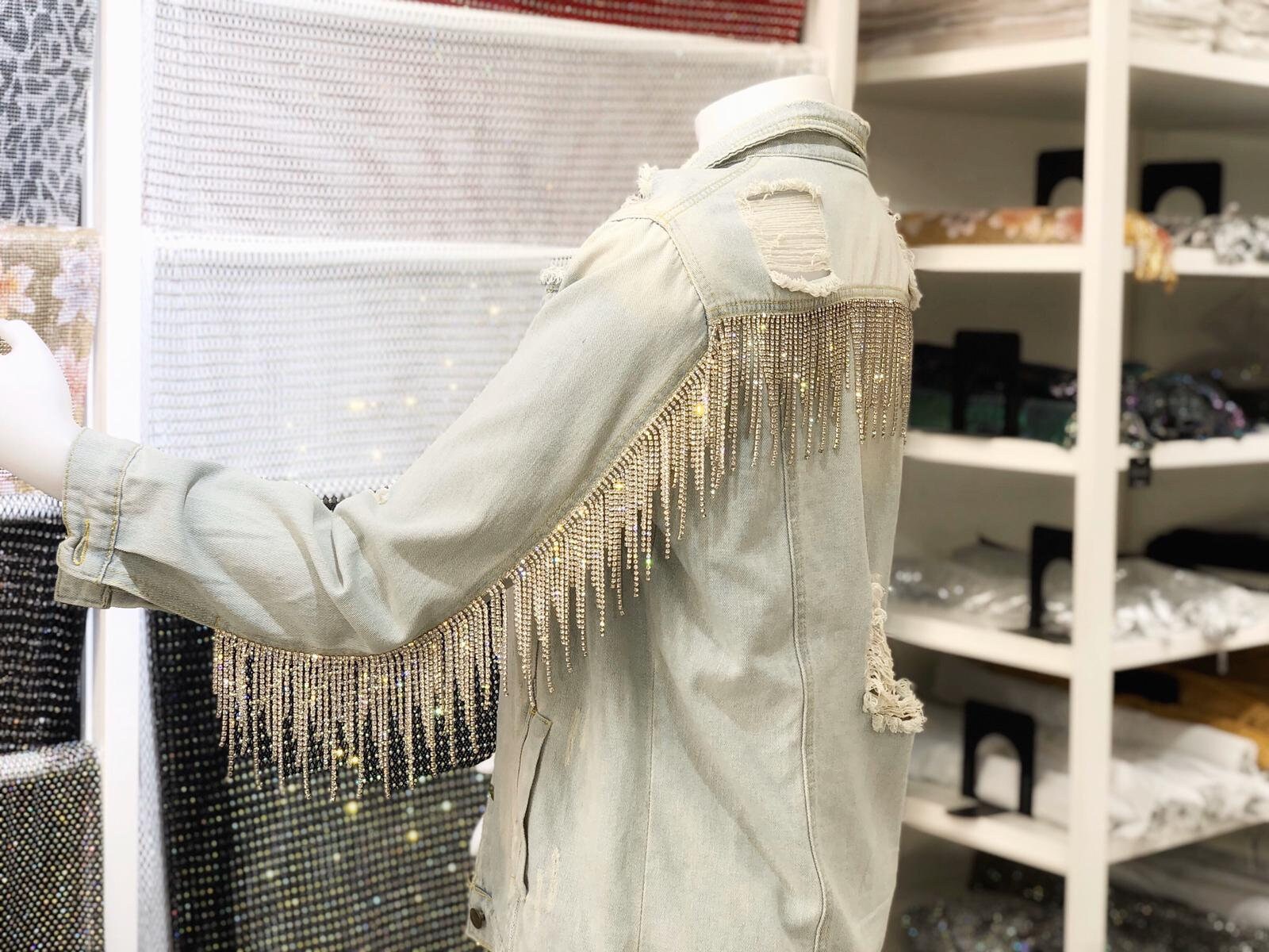 Rhinestone Fringe I High quality Rhinestone trim/ Rhinestone Etsy