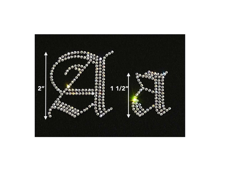 Capital Old English Hot-fix Letters image 3